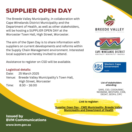 Supplier Open Day – 25 March 2025